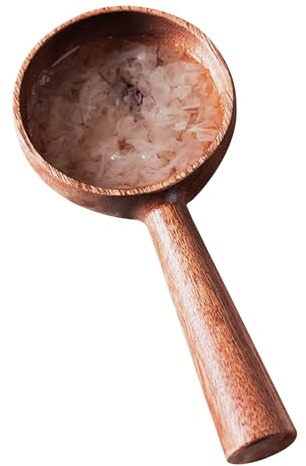Naturlig träspackel – handgjord koksked, träblandningsslev, miljövänligt material med bekvämt handtag | Perfekt köksverktyg för blandning, servering, bakning och tillagning