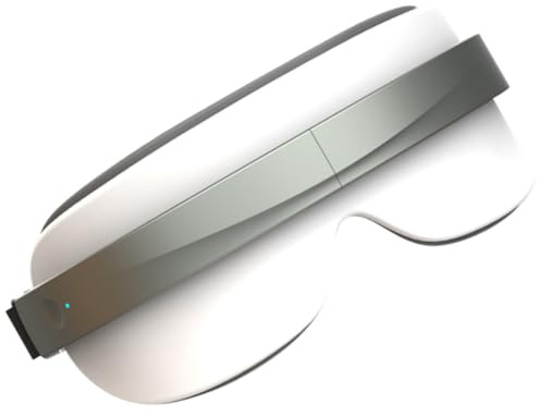 VILLCASE Appareil de Massage des Yeux Électrique en Abs Blanc pour Soulager la Fatigue Oculaire et Améliorer le Sommeil Fonction Chauffante Relaxante