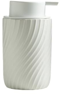 Dispenser di sapone in ceramica, 280 ml, ricaricabile, per cucina e bagno, dispenser automatico di schiuma (bianco)