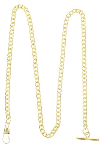 MAGICLULU Catenina per Orologio da Tasca in Acciaio Inossidabile Color Oro, Catena Decorativa e Portatile per Abbigliamento, Accessorio Creativo per DIY