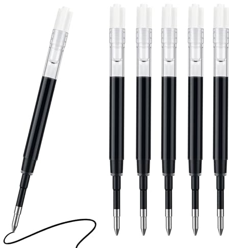 6 Pièces Cartouche Stylo Bille,Recharge Stylo Bille,Recharge Stylo(Noire) | Ballpoint Pen Refillable,Compatible avec la norme européenne G2,Convient Aux écoles et Aux Bureaux,Version Plastique