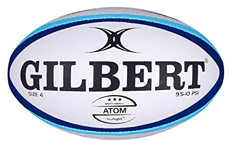 Gilbert Atom Rugby Ball Blue Size 4