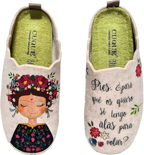 Rodevil Zapatillas fieltro Frida estar por casa cómodas mujer bonitas (Sistema tallas calzado EU, Adulto, Números, mediano, 36)