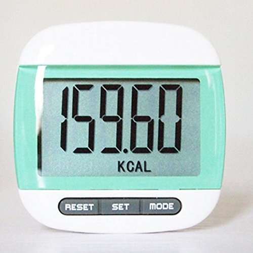 JYT GROUP - Pedometro multifunzione con display LCD, contapassi, contapassi, camminata, contatore della distanza calorie, colore: Verde