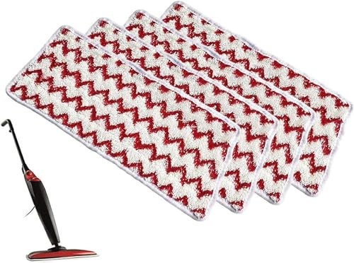 Ganekihedy Lot de 4 Housses de Rechange pour Nettoyeur Vapeur Steam XXL Power Pad - Lavable en Rouge