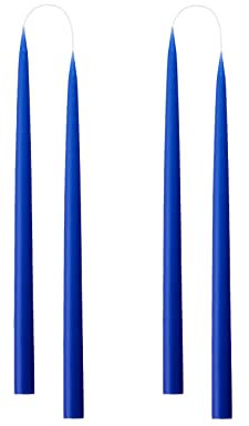 Kunstindustrien® Stabkerzen, Hergestellt in Dänemark, 42 Farben verfügbar, Tafelkerzen, Durchgefärbte Kerzen lange Brenndauer von 15 Stunden, Kerzen Set Geschenk, 4 Stück, 2,2 x 35 cm (Koboldblau)