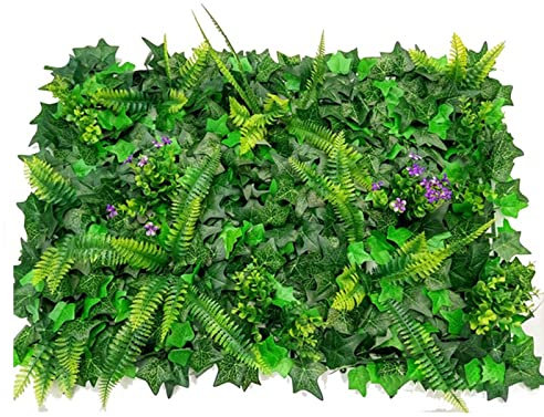 URPIZY Artificiales Plantas Decoración de Fondo de Pared - Planta Césped Falso en Plástico Cuadrado - Simulación Artificial Cerca de Seto