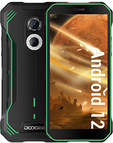 DOOGEE S51 Telephone Portable Incassable,Écran 6.0 HD+,NFC Supporte,Octa Core 4Go+64Go(TF512Go),Android 12,5180mAh, 12 MP Double Caméra Arrière Smartphone Incassable-Vert