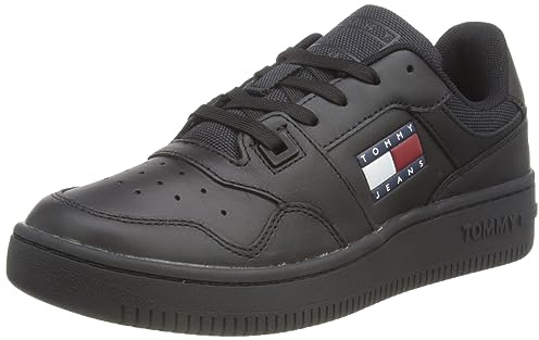 Tommy Jeans Women TJW Retro Basket Ess, Triple Black, 36 EU