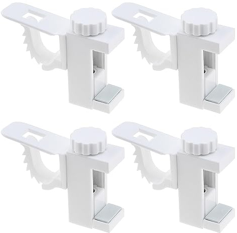 4 soportes para barra transversal ajustable, soporte no plegable para barras de cortina, soporte de toalla, soporte de almacenamiento de ganchillo, soportes de almacenamiento