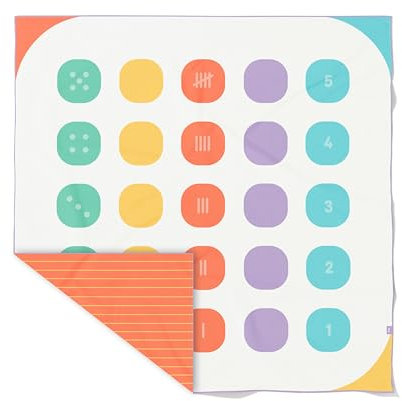 Quut – Strand-/Poolhandtuch für Kinder mit Spiel – Ultraschnell trocknende Mikrofaser, sandfrei – kompakt, leicht (Balancespiel, XL - 180 x 180cm)