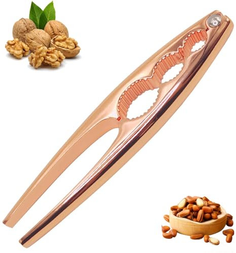 Aicerous® Schiaccianoci Multifunzione in Metallo, Schiaccianoci Acciaio Inox, Nutcracker con 3 Fori, Adatto a Quasi Tutte Le Noci, Anche Frutti di Mare, ca 17cm, 250g