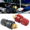 Kit terminal de alimentación de batería de perno prisionero de 6 mm, conector flexible para conexión de cable, terminales negros/rojos de fácil instalación