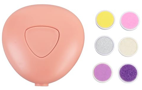 CHEOTIME Elektrischer Baby-Nagelschneider, Säuglings-Nagelschneider, kratzfest, elektrische Nagelfeile, Baby-Nagelknipser mit 6 Schleifköpfen für Kleinkinder oder Erwachsene (Orangerot)