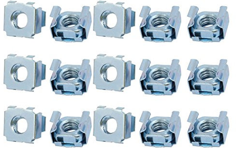 sourcingmap 15 pièces écrou cage M8 65Mn ressort en acier captif ton argent pour serveur étagère armoire