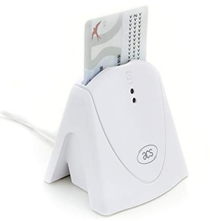 ACS ACR39U-H1 Chipkartenleser Kartenleser Fahrerkarte Smart Card Reader USB eID, Weiß
