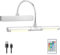 BIGMONAT LED Mural light, Wireless Charging LED Bathroom Mirror Cabinet Light, Makeup Cabinet Light, Rotatable Lamp Holder, with Remote Dimming and Timer, Upgraded to 12 Color Changing Silver