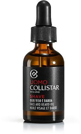 Collistar Uomo Olio Viso e Barba, Trattamento pre e post rasatura, Leggero e di facile assorbimento, Idratante e Nutriente, 30ml