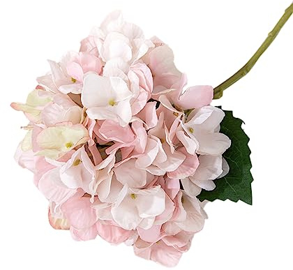 3 Pezzi di Ortensie Artificiali in Seta, Fiori Artificiali Realistici a Lungo Stelo Singoli, Mazzi di Ortensie per Matrimonio, Casa, Ufficio, Hotel, Decorazione per Feste, Composizione Floreale, Rosa