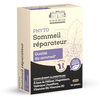 BLANCHE BRESSON - Phyto Sommeil Réparateur - Sommeil Réparateur & Détente - Mélisse, Valériane, Passiflore - Fabriqué en France - 60 Gélules - Cure de 20 Jours