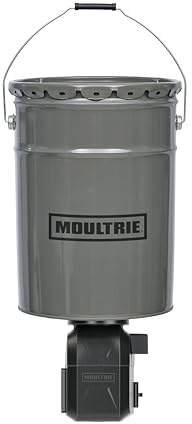 Moultrie 40 Lb All-in-One Directional Hanging Feeder - Deer & Fish Pond, Moultrie Connect Bluetooth, Pairs with Edge 3, MFG-15102