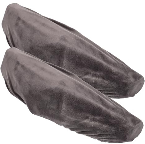 SEWACC 2 Piezas Fundas Reposabrazos Elásticas para Silla de Oficina Cubiertas Desmontables y Diseño Cómodo y Protector para Brazos Color Gris Humo