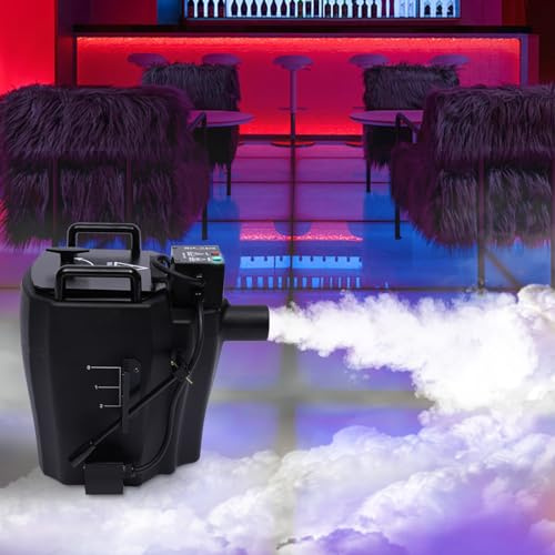 Macchina per il ghiaccio a secco da 3500 W con effetto nebbia, 150 m², copertura macchina per la nebulizzazione del pavimento, 5 kg, capacità per DJ discoteca, Halloween, matrimoni, Natale