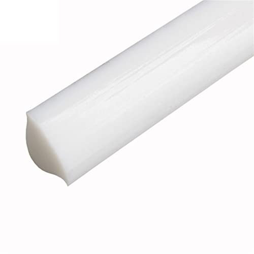 GQQGSHOP 5M Deckenleisten Selbstklebende - Viertelstab Biegeleiste PVC, Winkelprofil Abdeckleiste Kunststoff-Profil Leiste, Zierleisten Sparpaket, Selbstklebend, Zierleiste, Weiß, 8mm/0.31inch