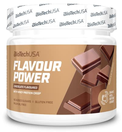 BioTechUSA Flavour Power, Édulcorant de table aromatisé à base de sucralose, sans sucre ajouté, sans gluten, à l'inuline, 160 g, Chocolat