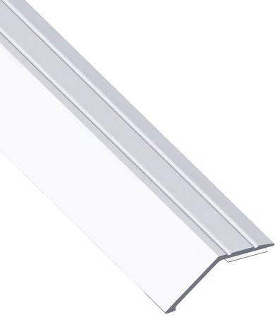 Gedotec Profilé de transition Argent 1000 mm Alu I Longueur 1m - raccourcissable Largeur 41 mm I Made in Germany I Profilé de finition en aluminium anodisé, plinthes autocollantes sans percer,