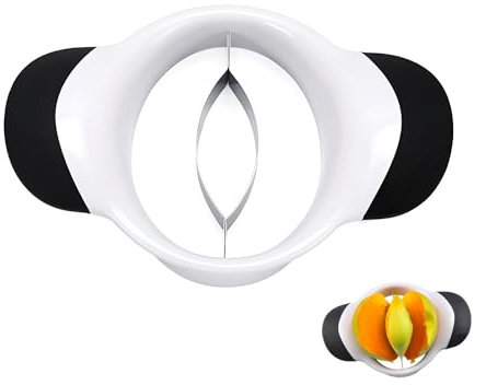 Affettatrice per mango, spaccalegna, mango con lama in acciaio inox, strumento per rimuovere mango, divisore per mango con impugnatura ergonomica in gomma, facile da rimuovere e dividere gadget da