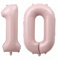 Alaoo Palloncino Numero, Palloncino Numero 10 Rosa, 40 Pollici Palloncini con numeri di compleanno, Gonfiabili Elio o Aria, Decorazione per compleanno, festa, anniversario