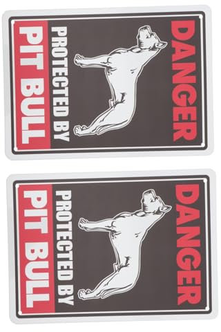 UKCOCO 2pièces Panneaux De Jardin Avertissement Chien Signalisation Sans Cadre Pour Cour Message Et Élégant Pour Prévenir Les Intrus