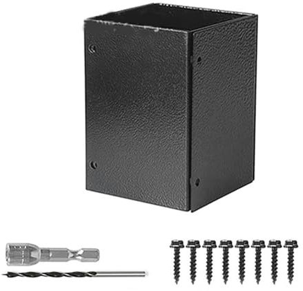 Bnnlqpsttg Protectores de Base de Poste para Soporte de Buzón de Madera Protegen la Barandilla del Pabellón Cortacésped