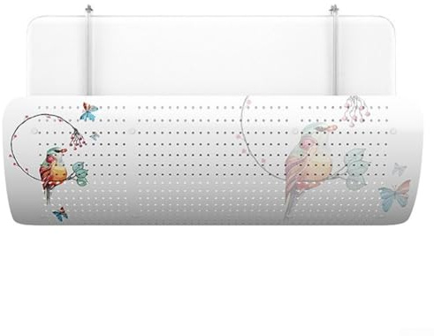 Gdfnmogo Deflector de viento de aire acondicionado montado en la pared con construcción de tubería de acero para control de dirección del flujo de aire y protección de humedad, compatible con la