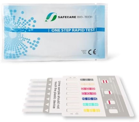 Multi Drogentest 5 Drogenarten im Urin Multidrogentest Drogenschnelltest drogen Schnelltesterdrogen Drug Testing kit Amphetamin Methamphetamin Kokain THC Cannabis Marihuana Opiate