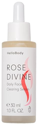 HelloBody Für einen ausgeglichenen, ebenmäßigen Teint! (30 ml) – ausgleichendes Serum mit Rosenwasser – Fruchtsäurepeeling Effekt mit natürlicher Salicylsäure