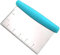 Rpanle Grattoir à pâte en Acier Inoxydable, Coupe pâte de Boulanger, Hachoir à Pizza pour pâtisserie avec poignée et échelle de Mesure en centimètres et en Pouces (Bleu)