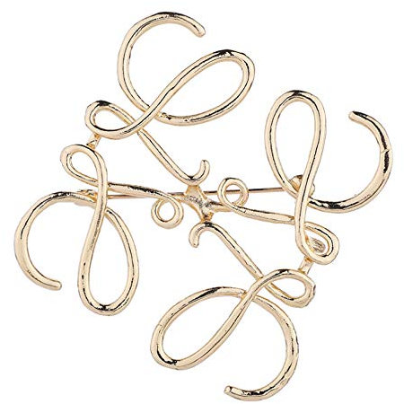 YIKOUQI Métal Anglais Lettre Broche Costume Écharpe Boucle Badge Épinglettes Corsage De Luxe Bijoux Broches pour Femmes Accessoires