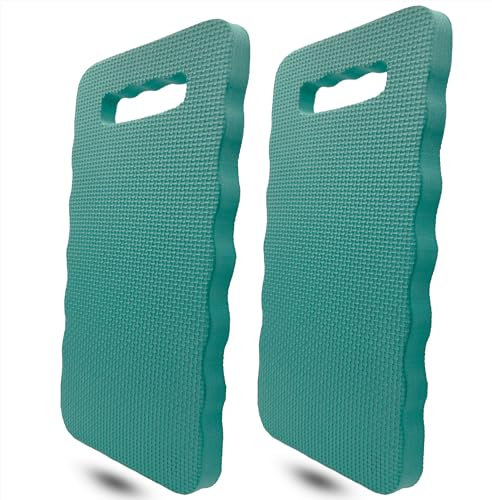 TIJAR® Garden Kneeler, Pack of 2 Kneeling Pads, Thick Waterproof Comfortable Kneeling Mat, High Density Thick Foam With Carrying Hole, Knee Pad Gardening Tool Cushion (Green Pack of 2)