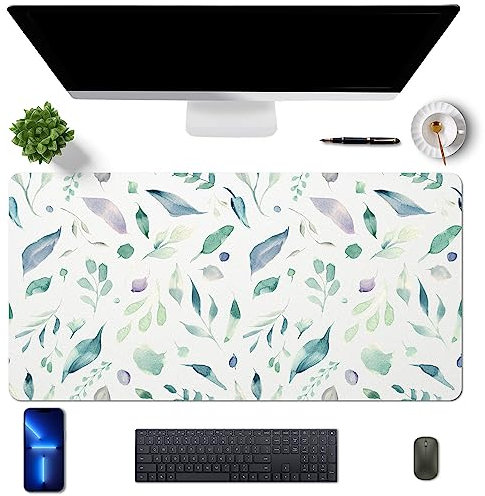 MAYCARI Schreibtischunterlage 80x40 cm PU Leder Rutschfeste Schreibtischmatte Office Mauspad Große Unterlagenmatte für Laptop Personalisierter Tischunterlage