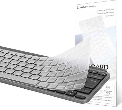 Digi-Tatoo Tastatur-Abdeckung für Logitech MX Keys Mini (EU/UK ISO-Layout, 7 Form Enter Key) – ultradünn, hohe Transparenz Tastatur-Abdeckung Tastaturschutz Skin