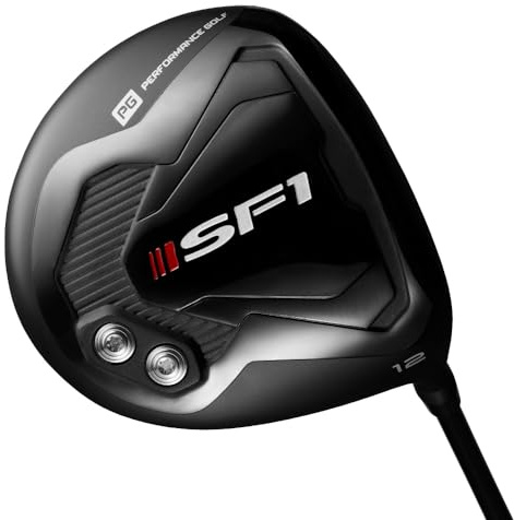 Performance Golf SF1 Driver I Square Face Technology I Enable Controlled Cut (Stiff, Right)
