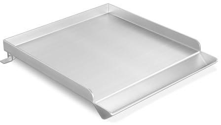 GFTIME Seitenbrenner Edelstahl Grillplatte 33 x 28 cm für Weber Spirit, Genesis, Summit, Charbroil, Chargriller Gasgrill, Universal Plancha Verstellbare Halterungen für Gasgrill und Holzkohlegrill