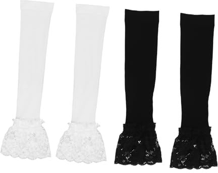 DEARMAMY Kühlende Armstulpen Aus Spitze 2 Sets Überärmel für Damen für Outdoor-aktivitäten