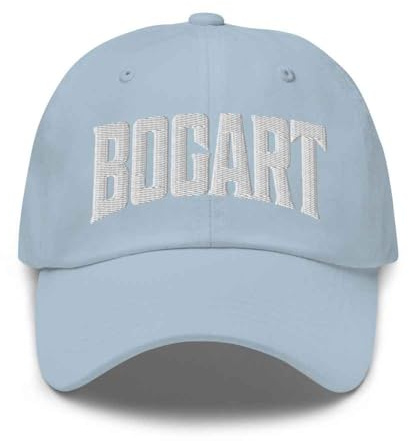 Bogart Baseball Cap Bogart Dad Hat Georgia GA Hat Embroidered Souvenir Light Blue