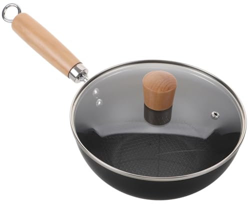 Gatuida Small Iron Pot Lid Japanese Cooking Wok Frying Pan for Kitchen Use Traditional Design for Stir Fry and Home Cooking