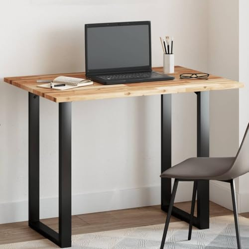 AJJHUUKI Tischplatte rechteckig, 80 x 70 x 2 cm, Massivholz, Akazien-Möbel, Tischzubehör, Tischplatten