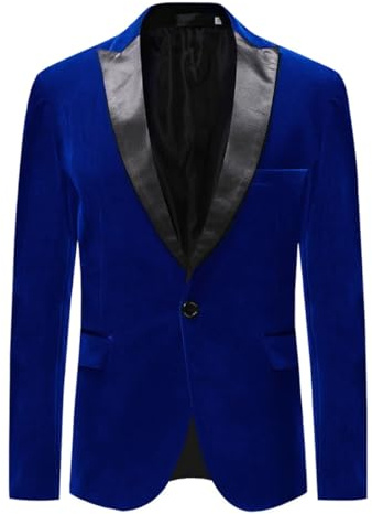Män kostymer blazer slim fit sammet en knapp kostym smoking jacka