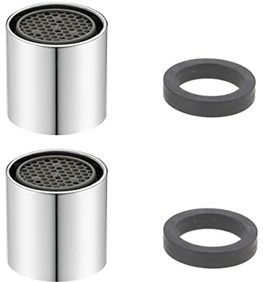 M16/M18/M20/M22 Aérateur buse mélangeuse aérateur, ensemble 2 pièces robinet barboteur, cartouche mélangeuse tamis, perlateur nid d'abeille chromé (M16)